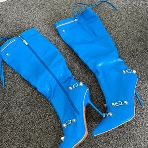 PrettyLittleThing Vibrant Blue Heeled Boots